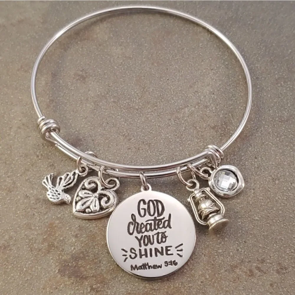 Inspirational Expandable Charm Bracelet